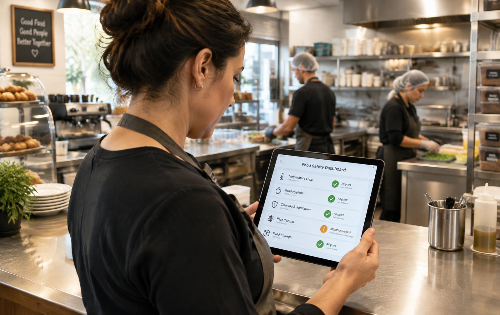 Food safety, site safety and loss prevention, without a control room