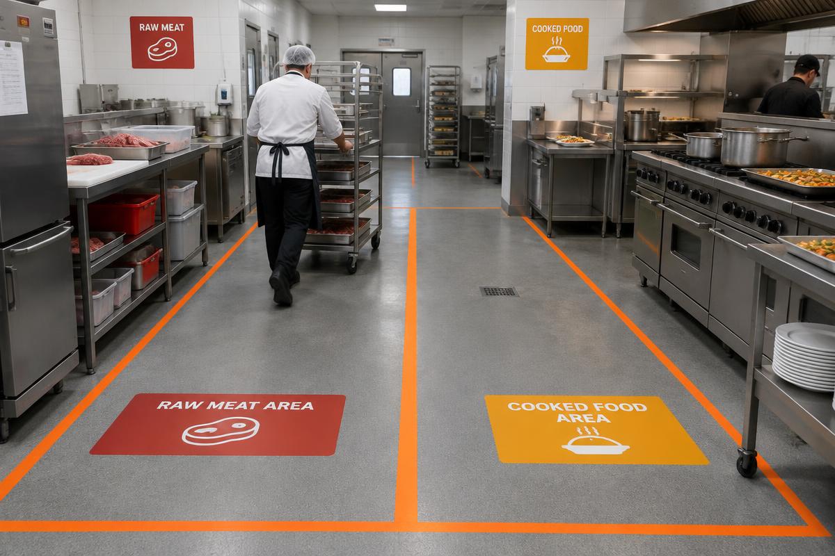 HACCP Guard: Raw and cooked separation