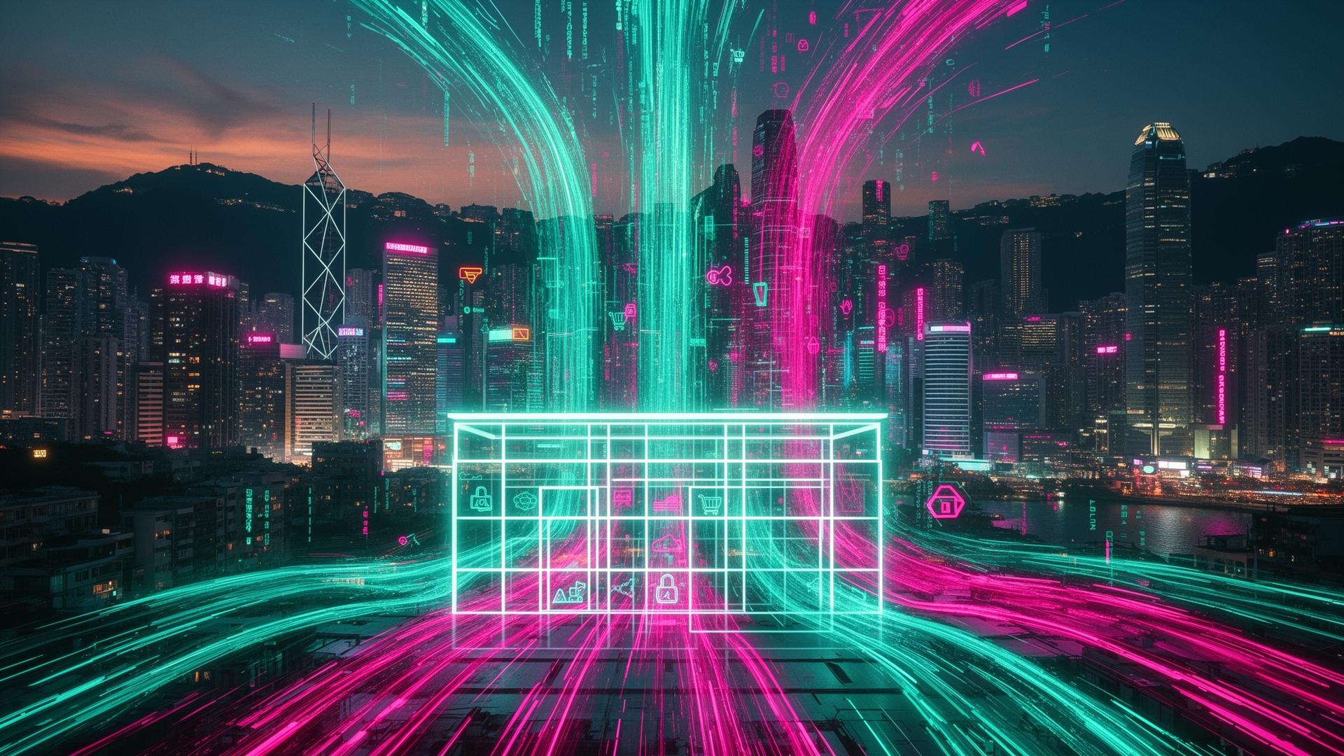 HKTVmall integration neon visualization
